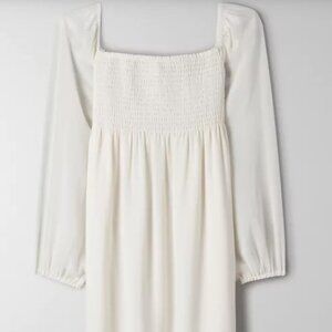 Aritzia Wilfred Sorbet Dress Off-the-shoulder chiffon babydoll dress